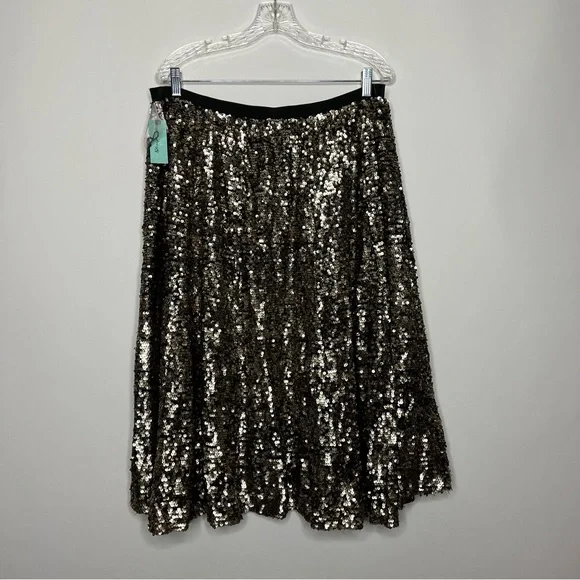 Maeve by Anthropologie Orleans Sequined Mini Skirt NWT 2X - Picture 10 of 12